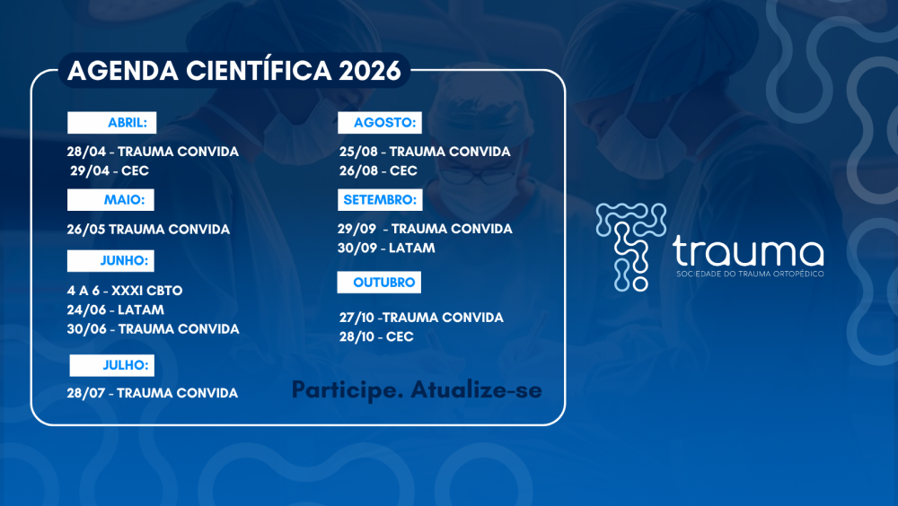 SBTO apresenta agenda científica 2026 e convida para o XXXI CBTO